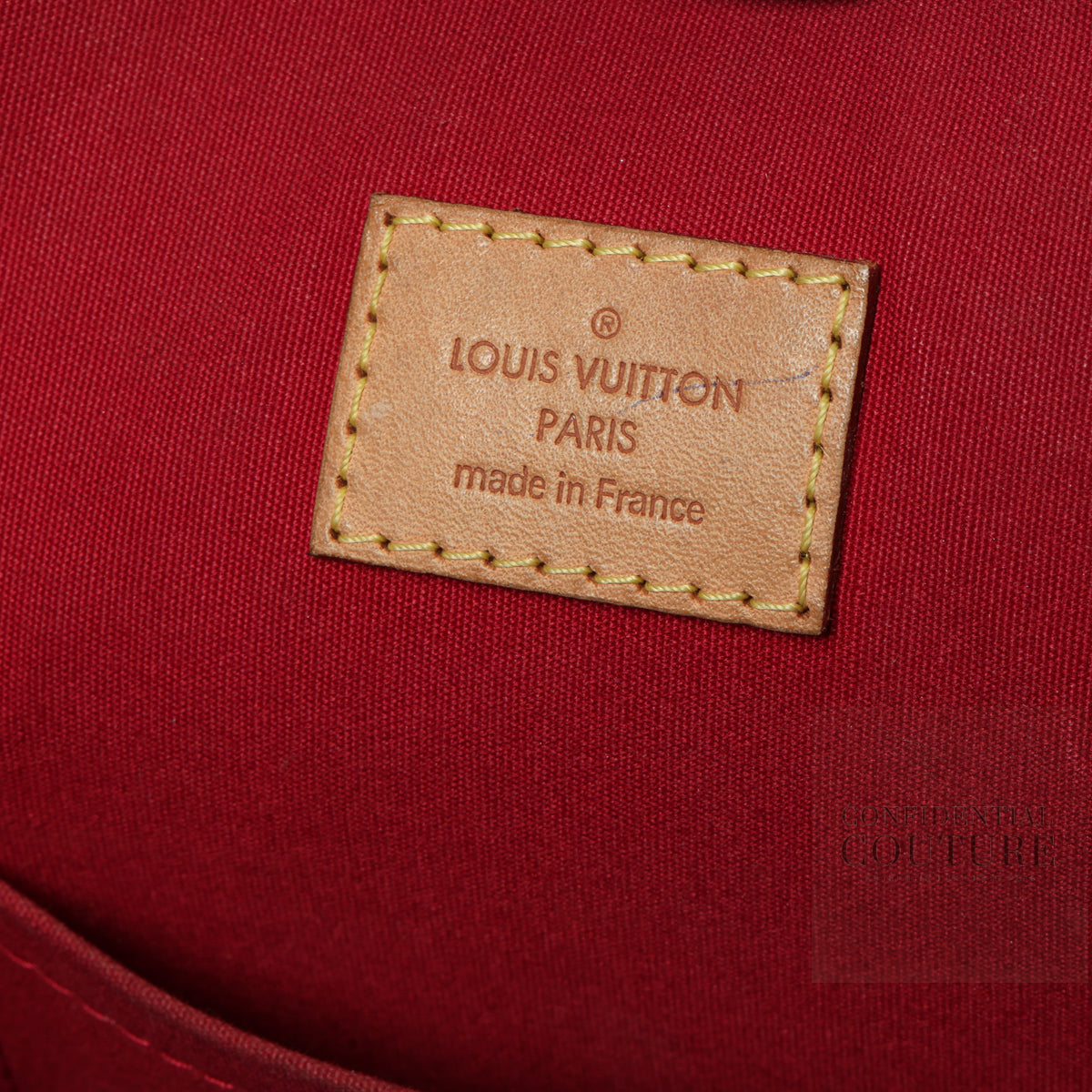 Rouge Fauviste Monogram Vernis Alma GM Bag