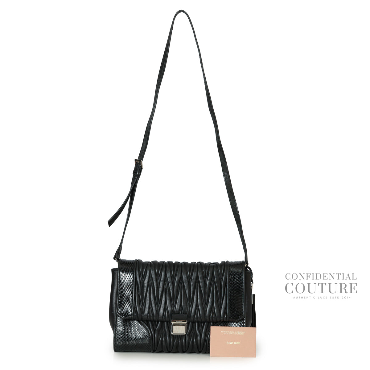 Matelassé Nappa leather Black crossbody