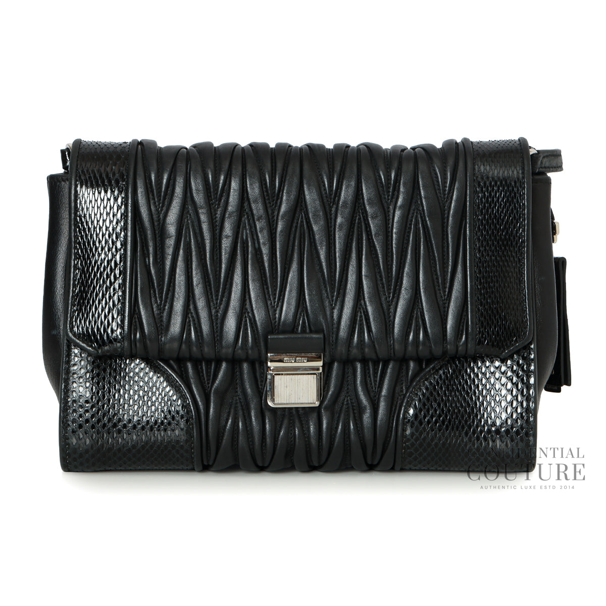 Matelassé Nappa leather Black crossbody