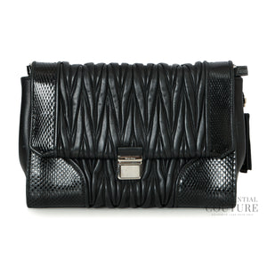 Matelassé Nappa leather Black crossbody