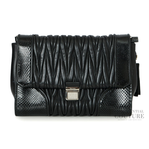 Matelassé Nappa leather Black Crossbody