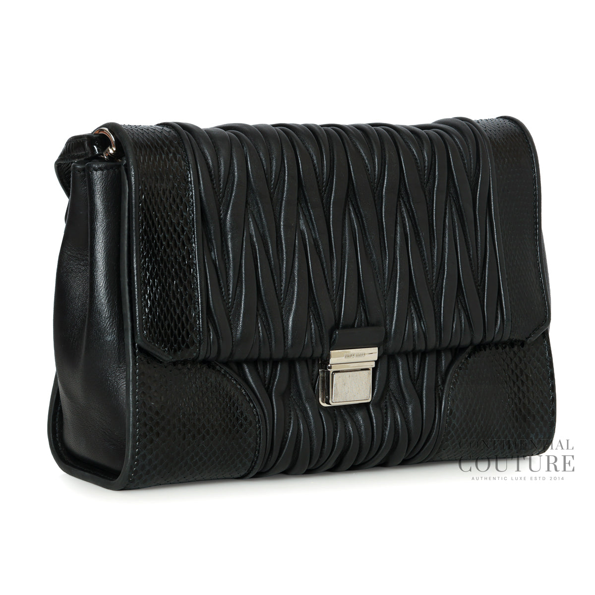 Matelassé Nappa leather Black crossbody