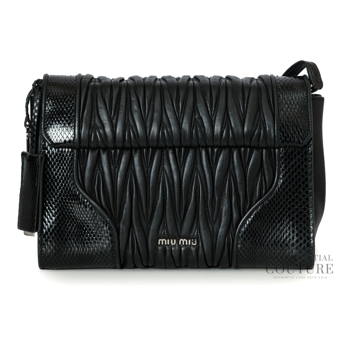 Matelassé Nappa leather Black crossbody