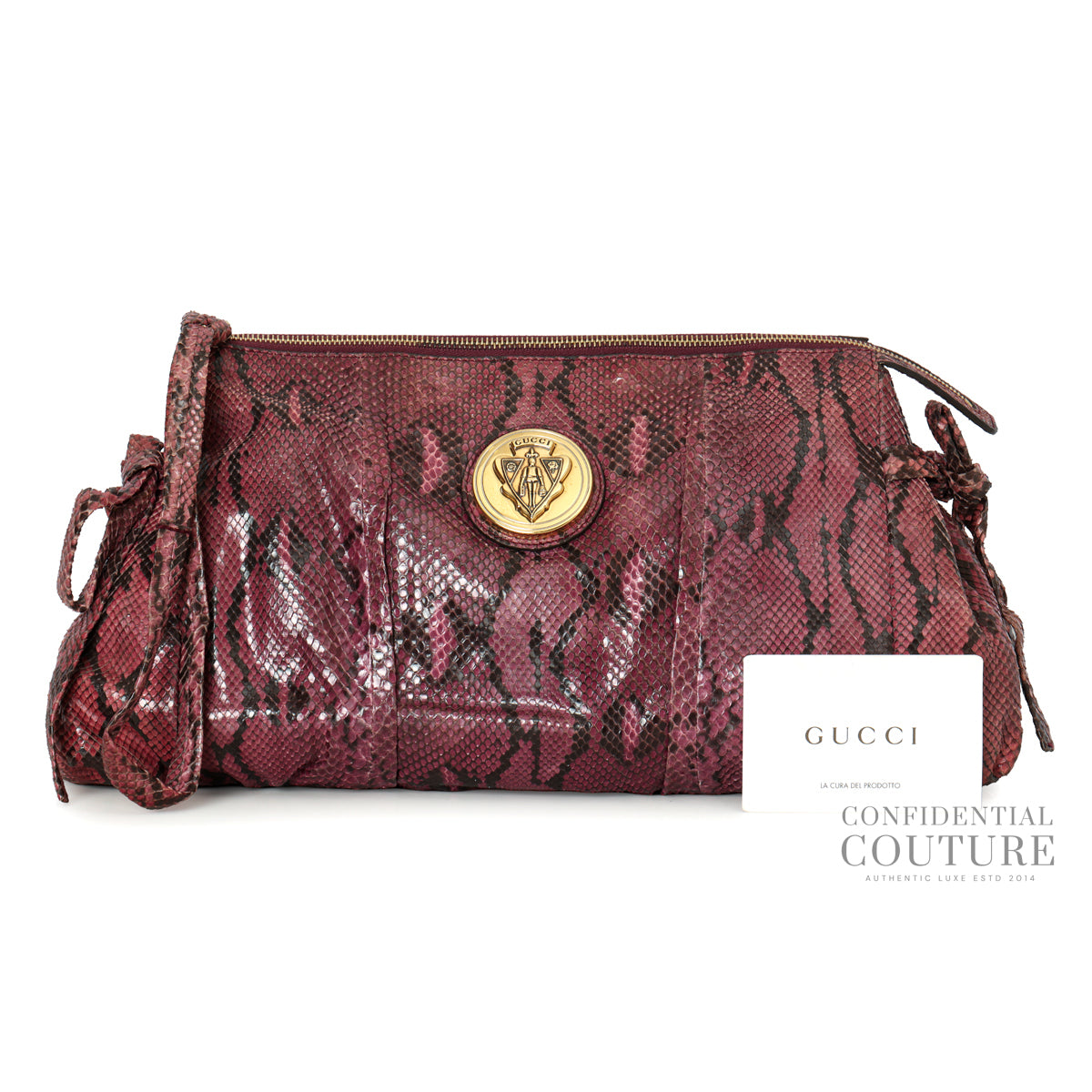 Python Shaded Plum Hysteria Clutch