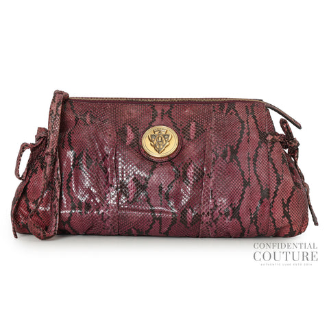 Python Shaded Plum Hysteria Clutch
