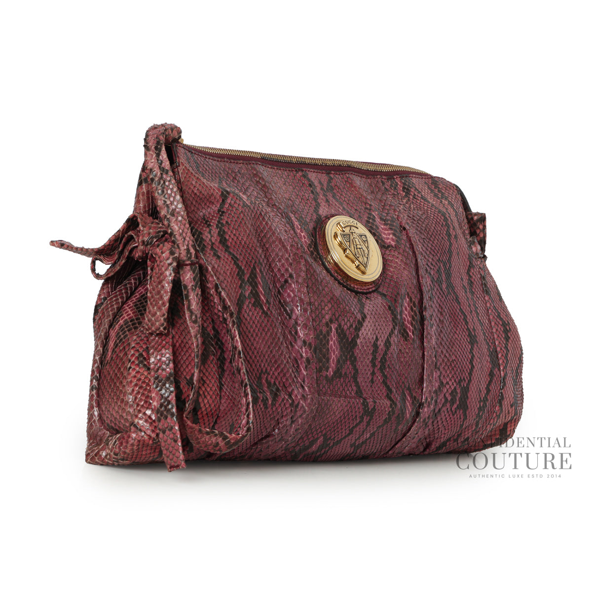 Python Shaded Plum Hysteria Clutch