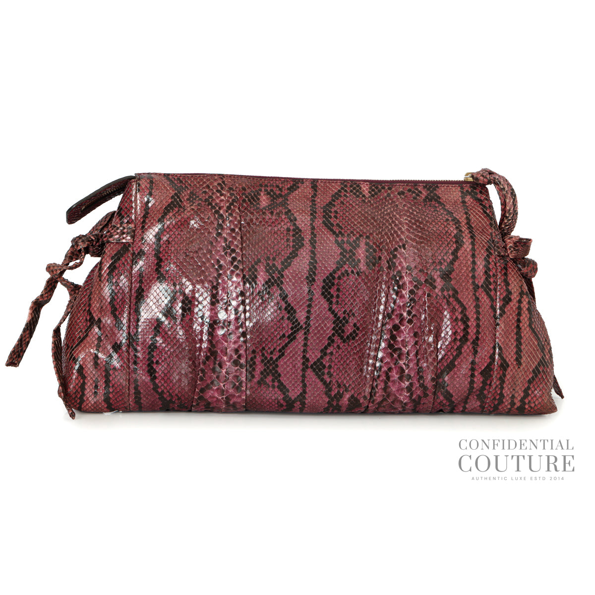 Python Shaded Plum Hysteria Clutch