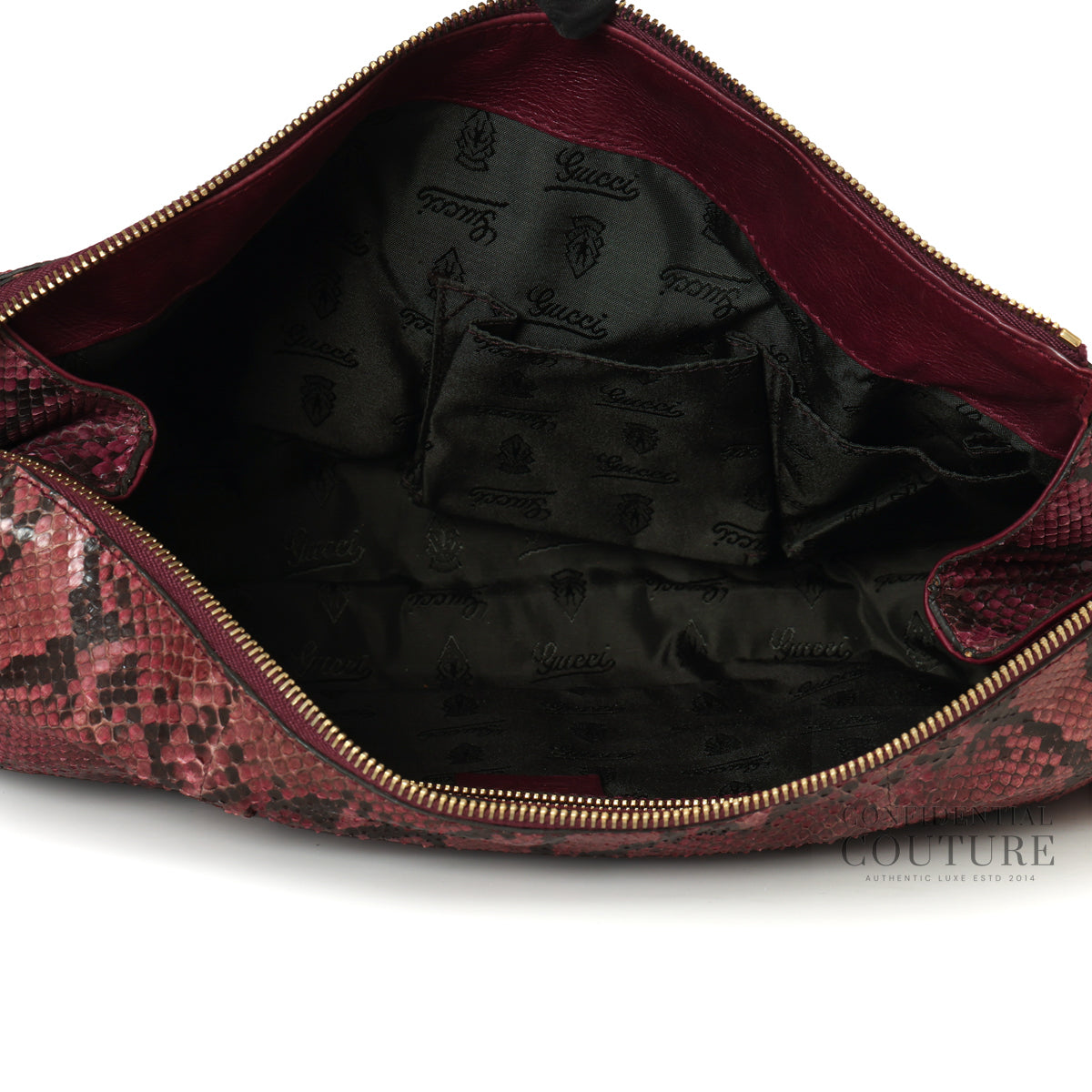 Python Shaded Plum Hysteria Clutch
