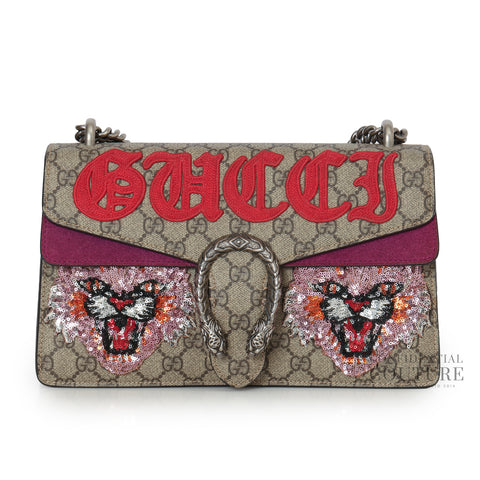 GG Supreme Angry Cat Dionysus Small Shoulder Bag