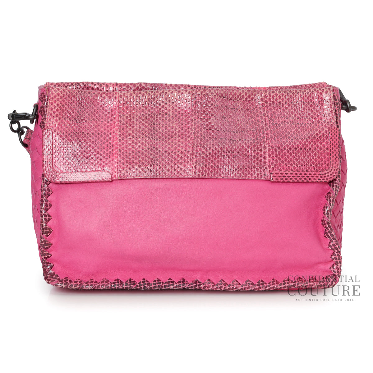 Intrecciato Leather Pink Shoulder Bag