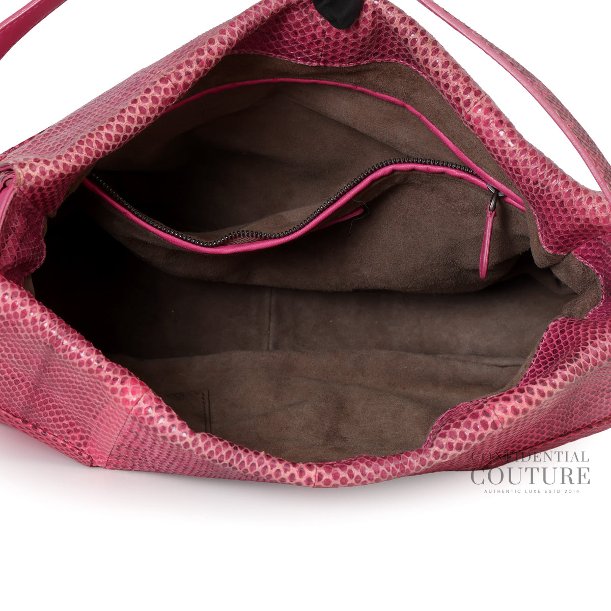 Intrecciato Leather Pink Shoulder Bag