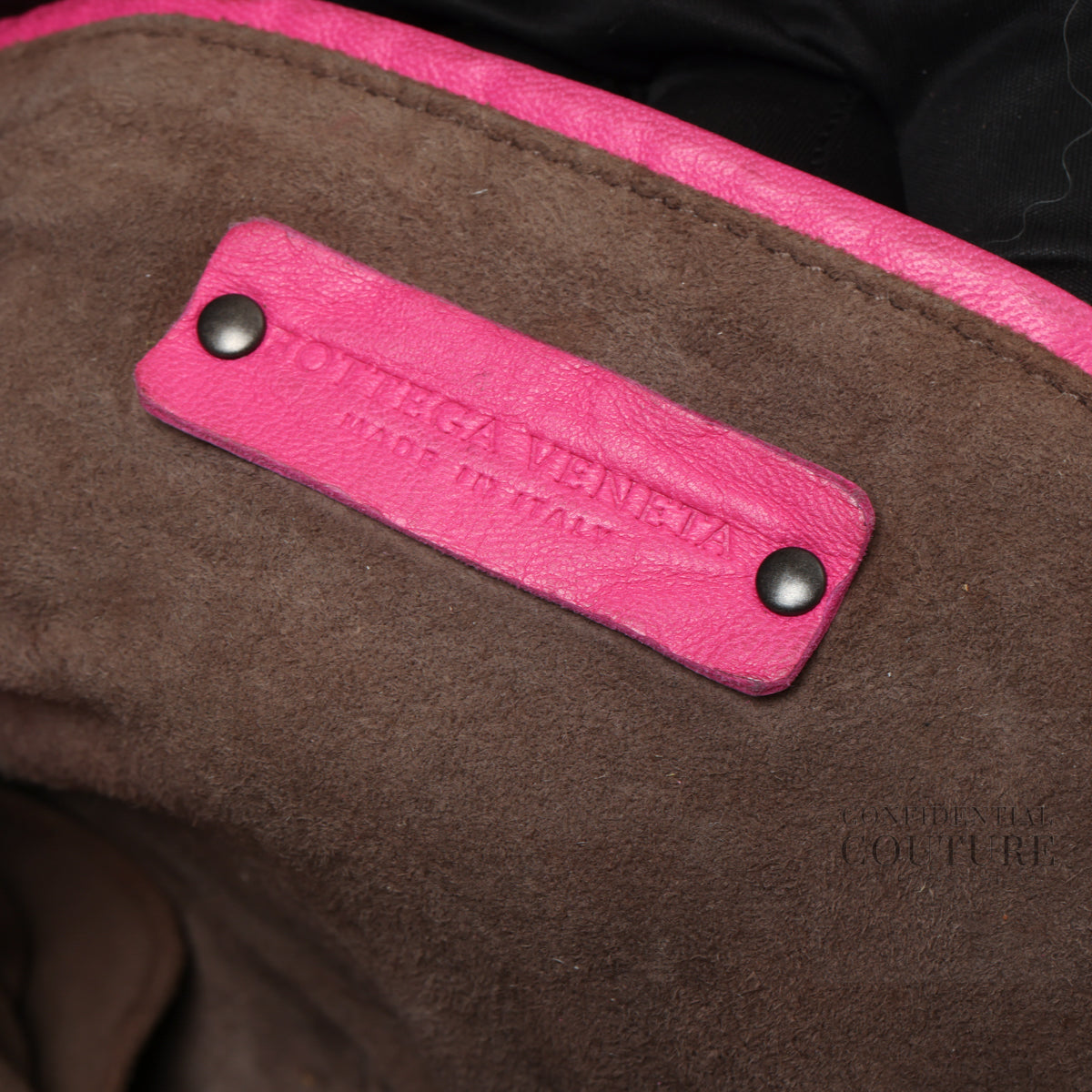 Intrecciato Leather Pink Shoulder Bag