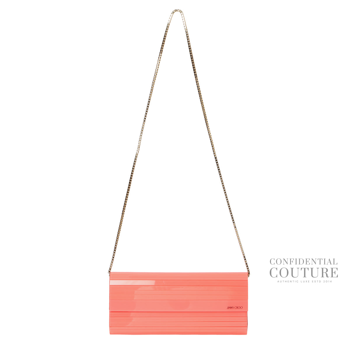 Pink Sweetie Acrylic Clutch with Chain Strap