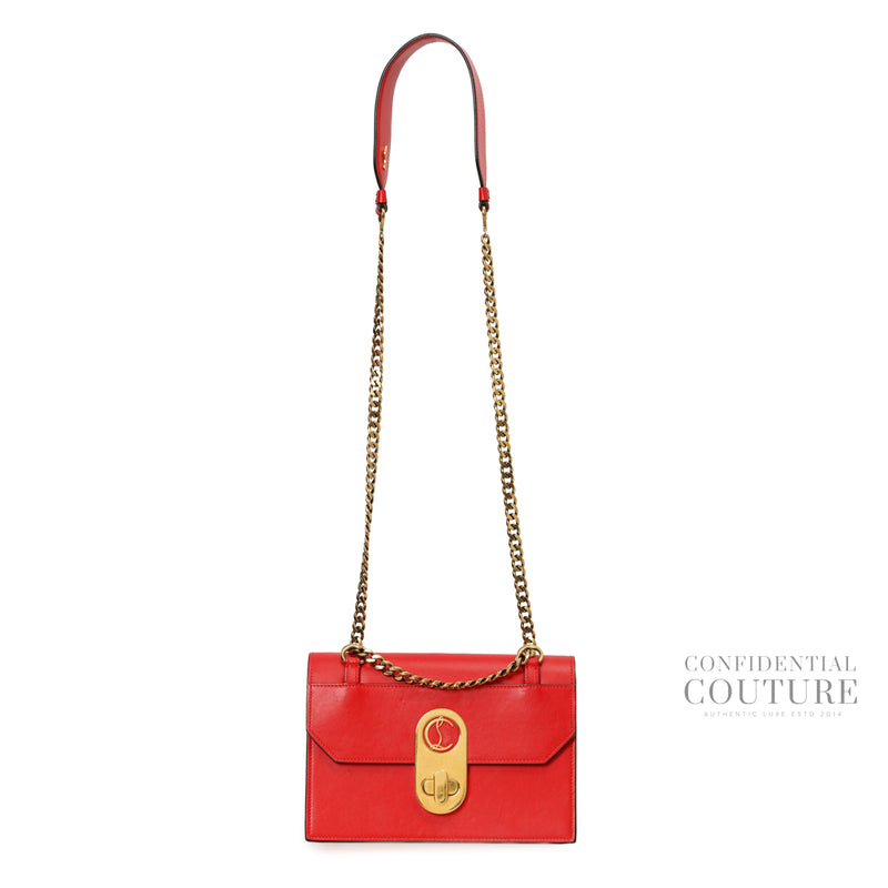 Elisa Small Red Leather Shoulder Bag