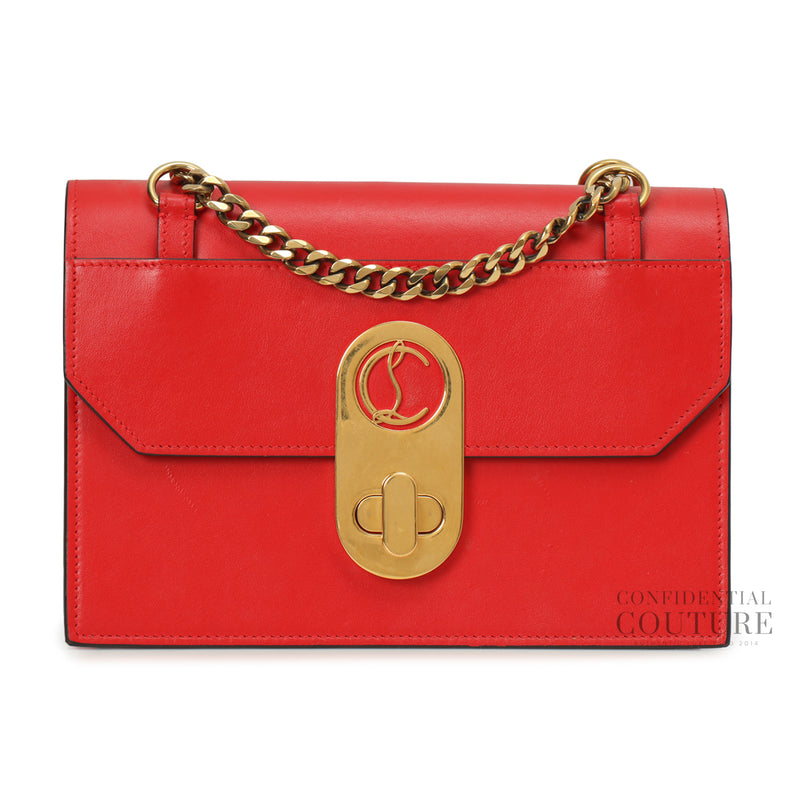 Elisa Small Red Leather Shoulder Bag