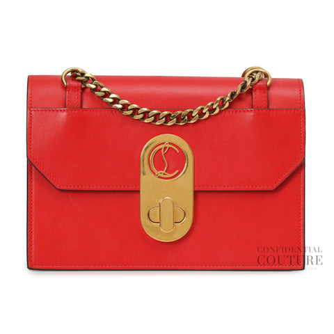 Elisa Small Red Leather Shoulder Bag