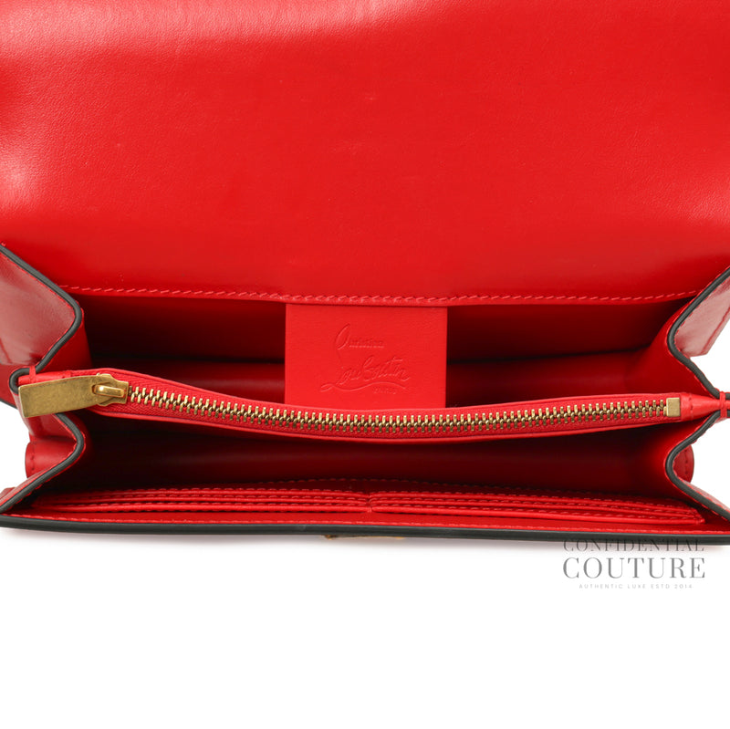 Elisa Small Red Leather Shoulder Bag