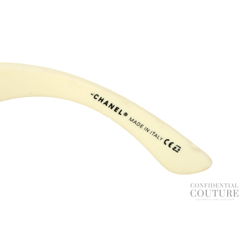White CC Logo Sunglasses