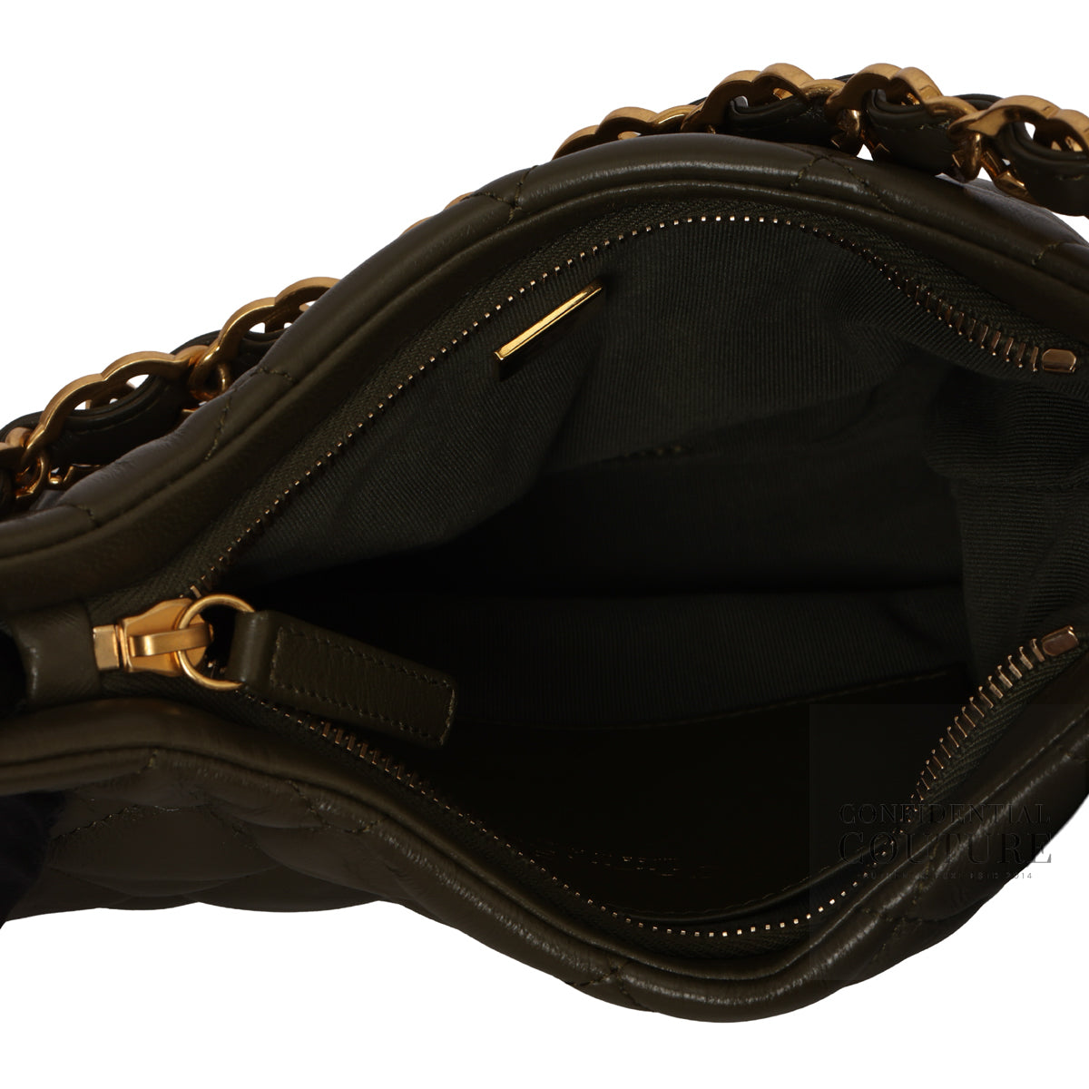 22K Olive Lambskin Hobo Bag