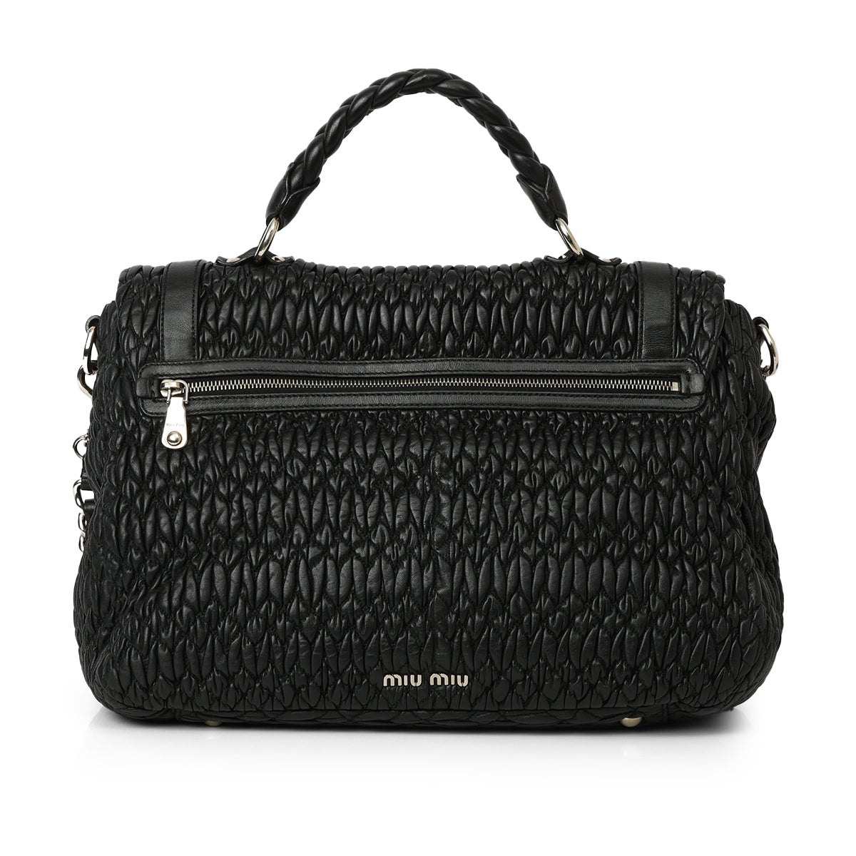 Black Maxi Leo Top Handle Bag