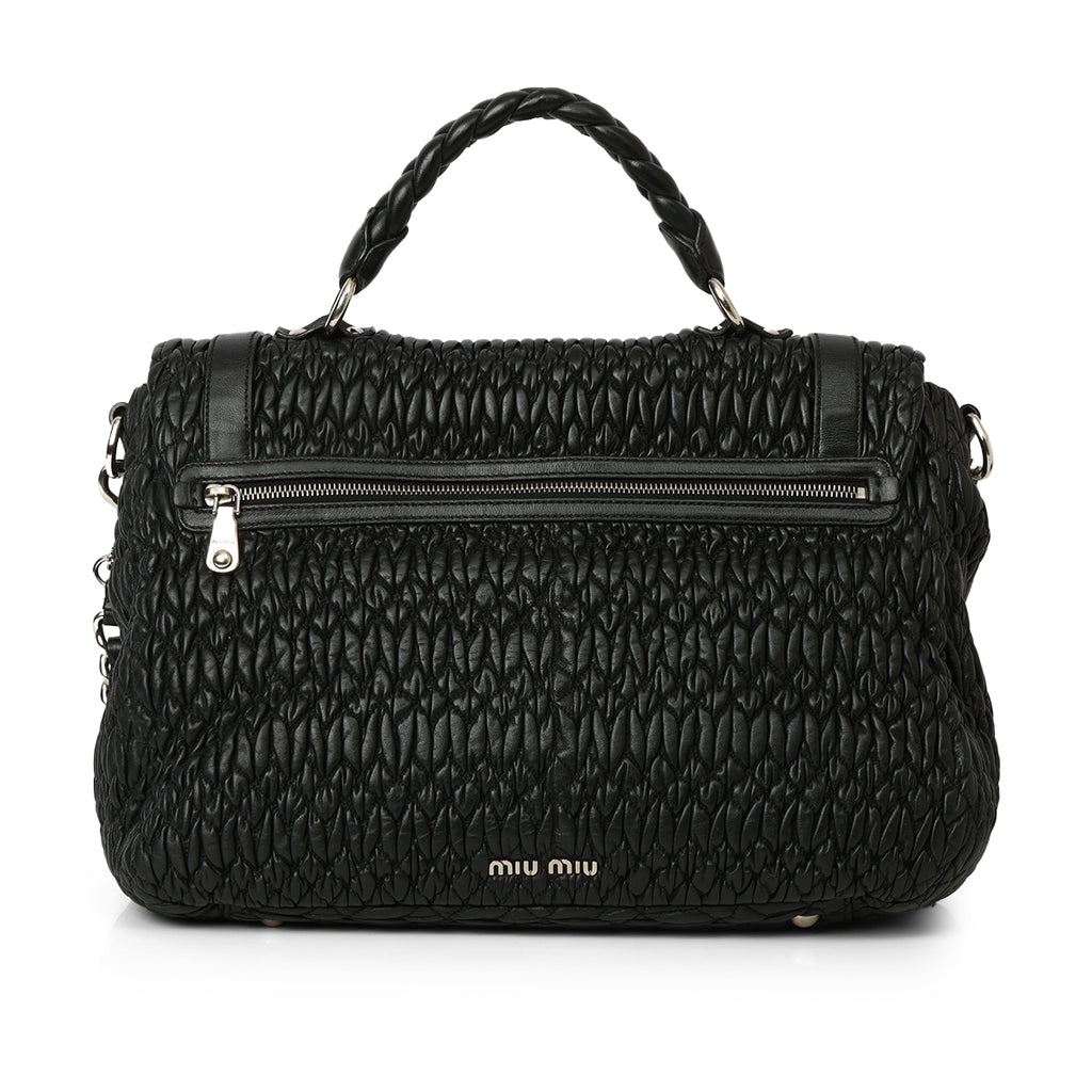 SHOP PRELOVED Miu Miu Black Maxi Cleo Top Handle Bag – 100