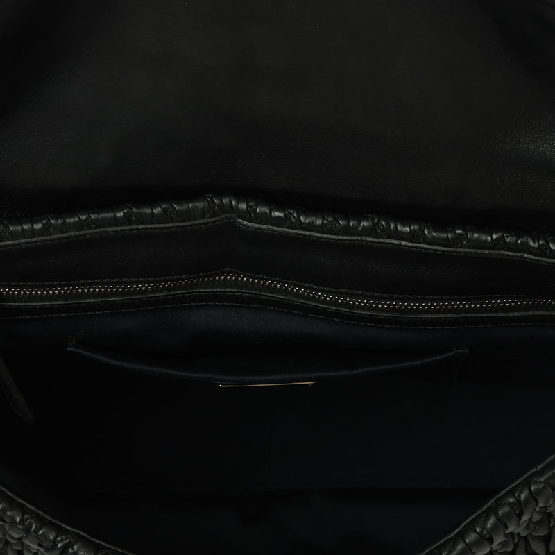 Women pre loved Miu Miu Black Maxi Leo Top Handle Bag