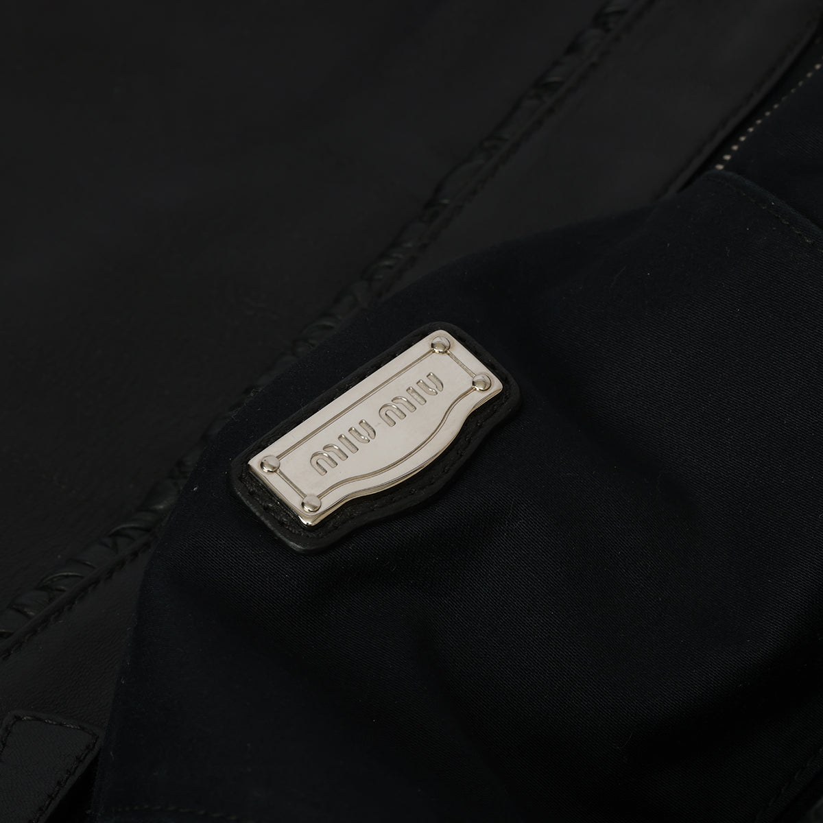 Black Maxi Leo Top Handle Bag