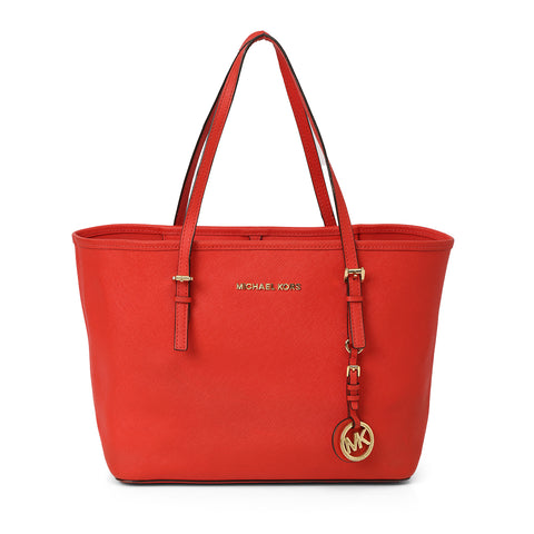 Red Quinn Leather Tote- One Size
