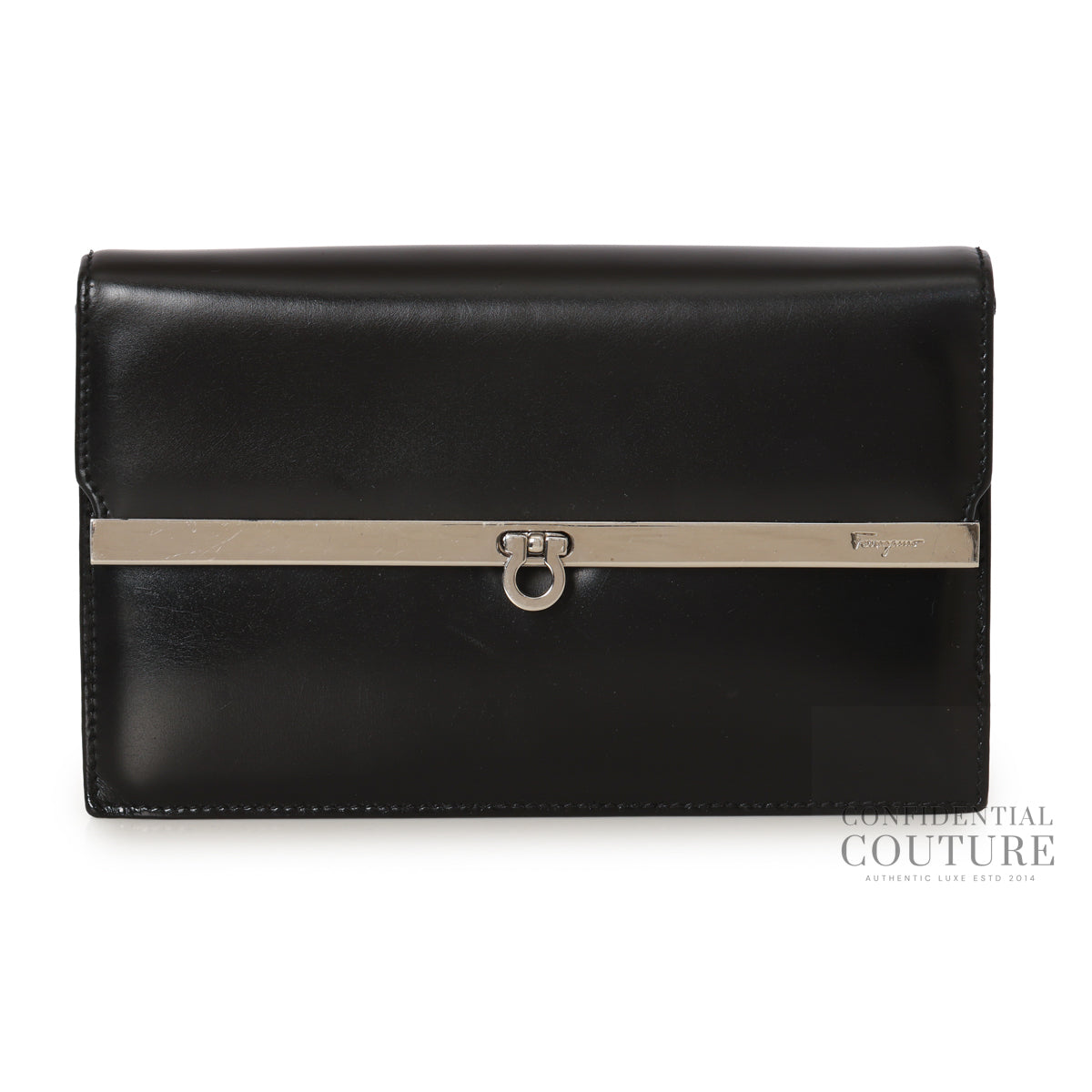 Black Gancini Flap Wallet