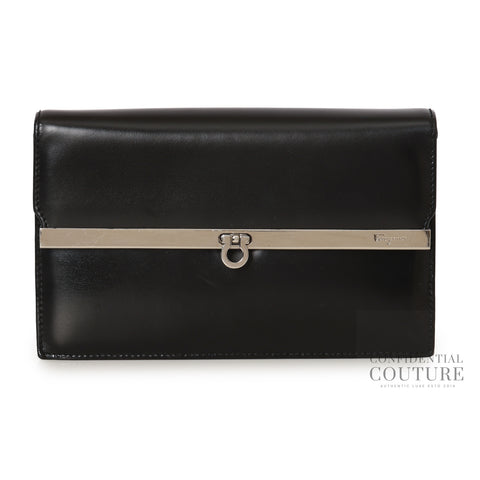 Black Gancini Flap Wallet