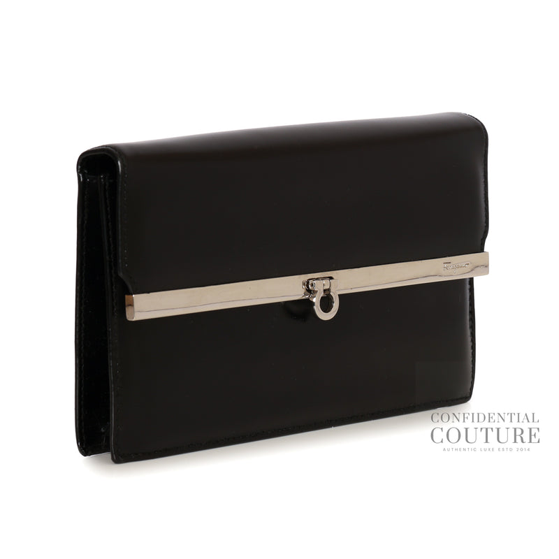Black Gancini Flap Wallet