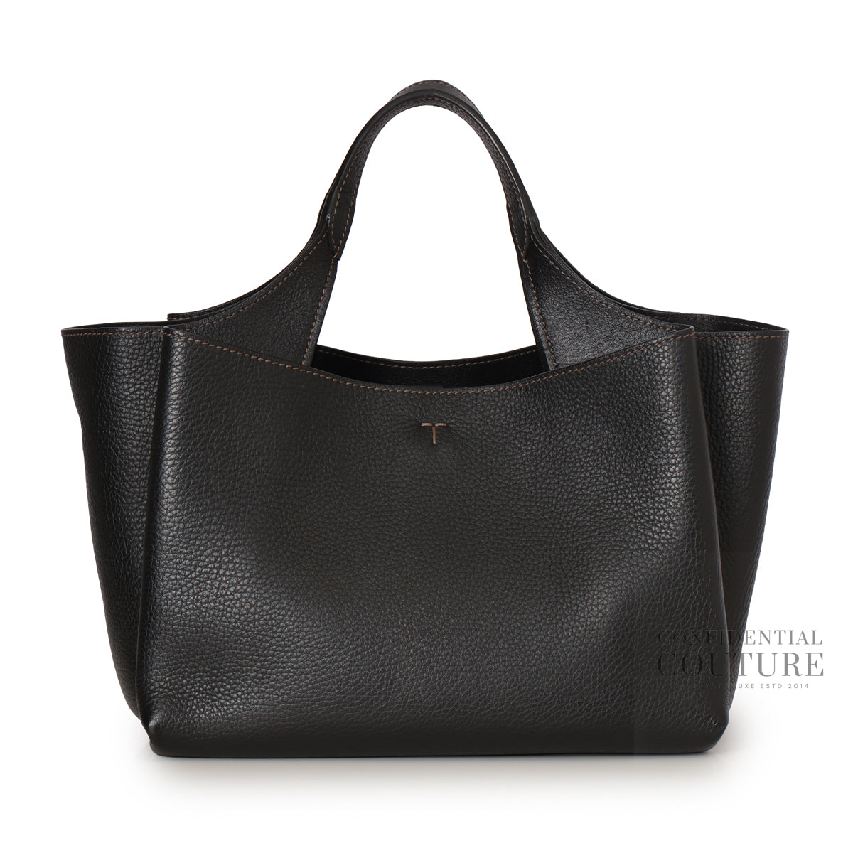 Women APA Black Medium Leather Tote Bag