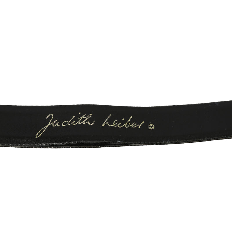 Judith Leiber Lion Head Belt Black- One Size