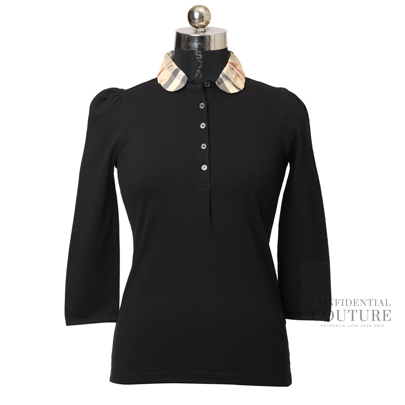 Burberry Brit Black Cotton Long Sleeve T-Shirt