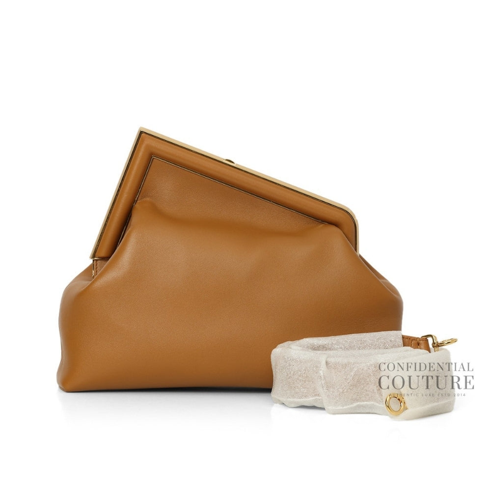 First Medium Tan Calfskin Clutch