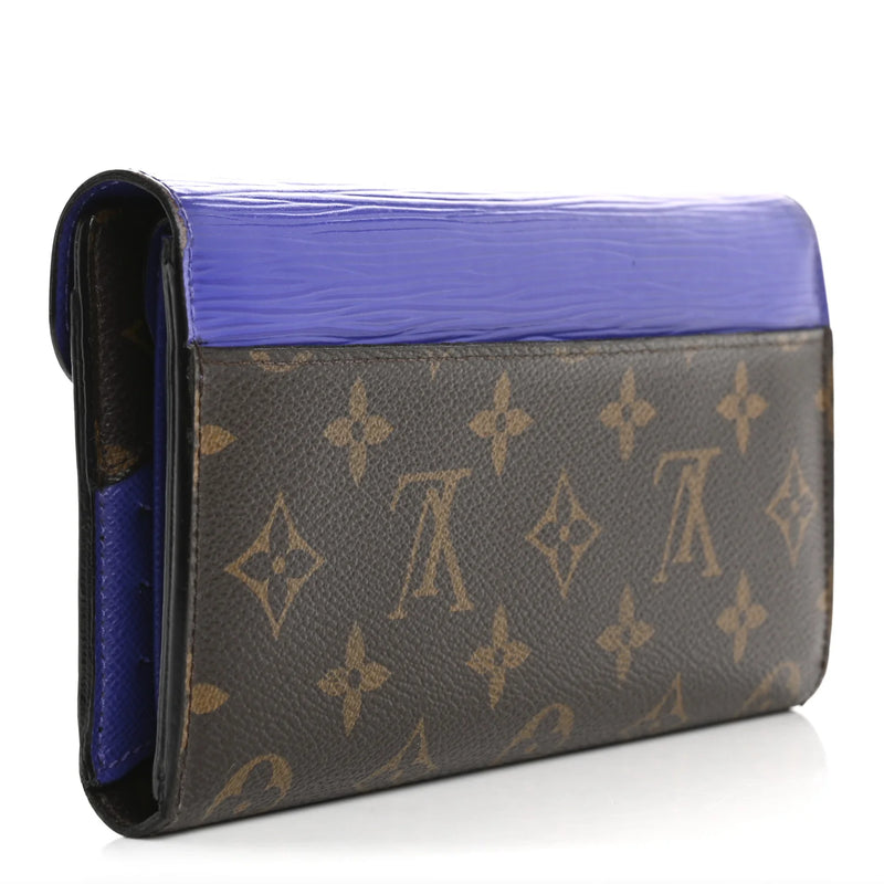 Blue Monogram Pattern Marie Lou Wallet