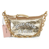 Sacca Platino Paillettes Logo Bag One Size