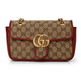 GG Marmont Flap Cloth Crossbody Bag Small