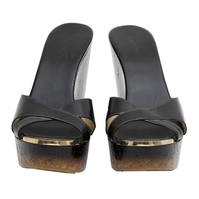 Patent Leather Slides/Size-39Â 