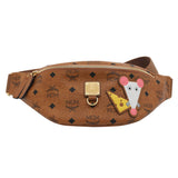 Women's Brown Rat Patch Logo Belt Bag