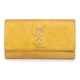 Mustard Patent Leather Belle De Jour Clutch