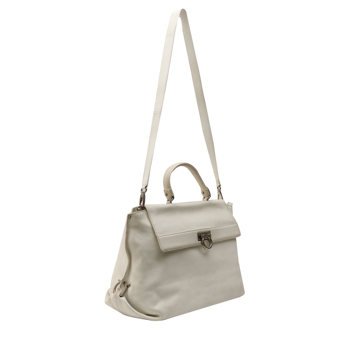 White Leather Large Sofia Bag