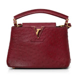 Capucines Mini Ostrich Leather Bag