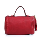 Red Pebbled Leather Soho Boston Bag