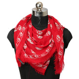 Red And White Skull Scarf One Size