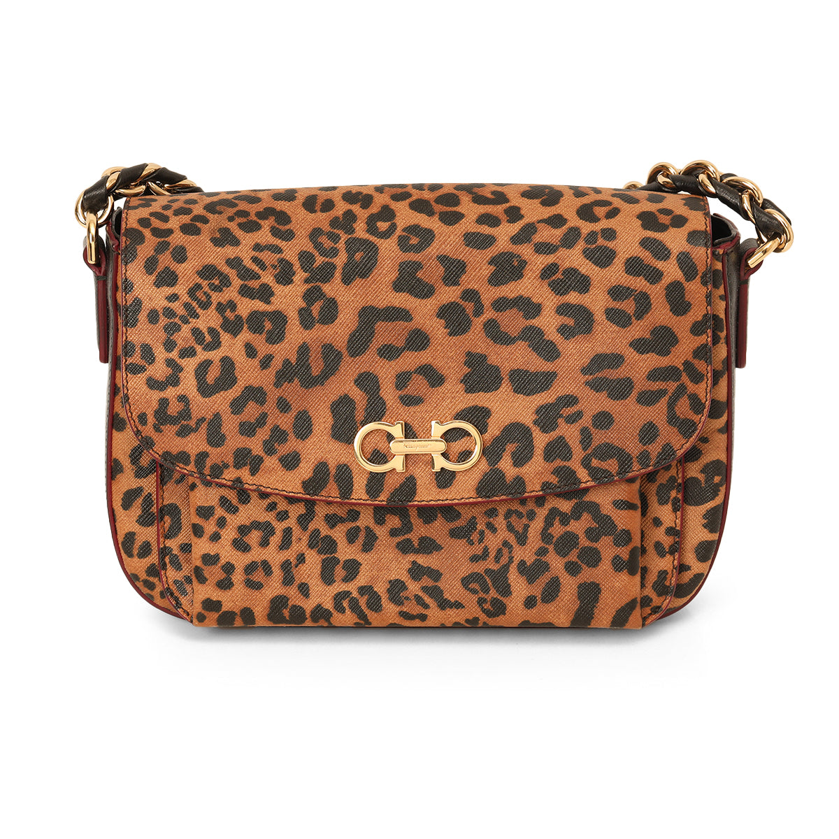 Leather Print Sandrine Shoulder Bag