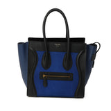 Tricolor Leather Mini Luggage Tote