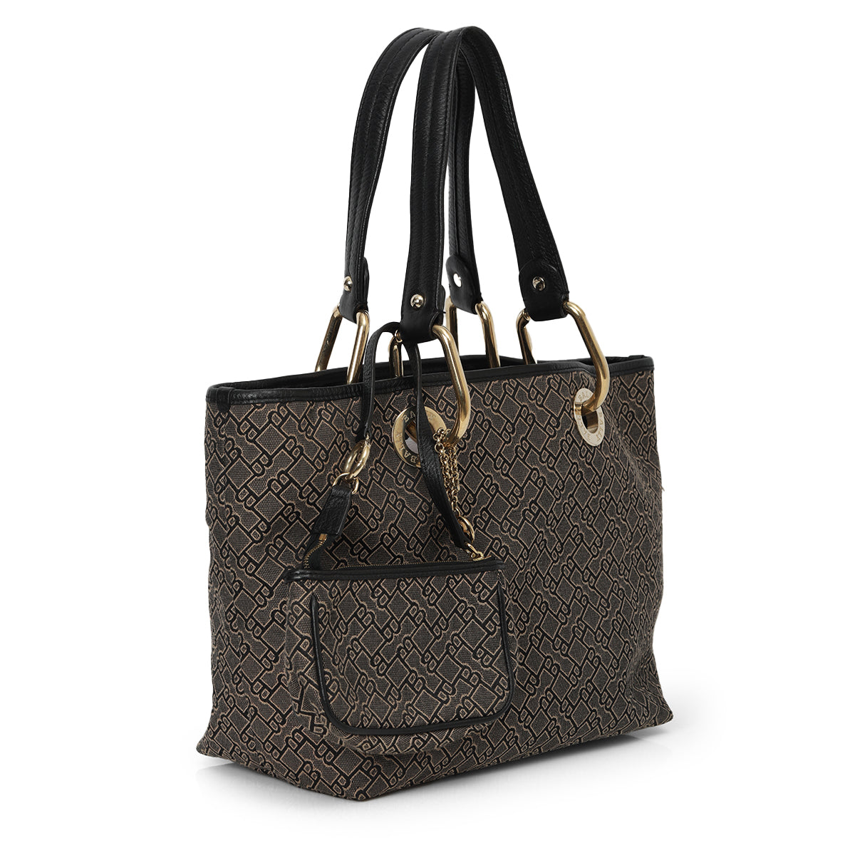 Monogram Jacquard Canvas Tote With Pochette One Size