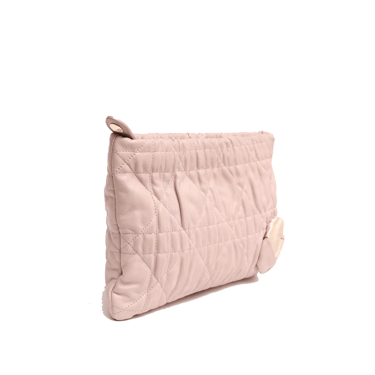 Quilted Cannage Flower Clutch