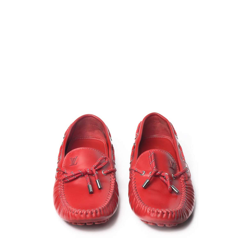 Men's Red Leather loafers Size  7.5